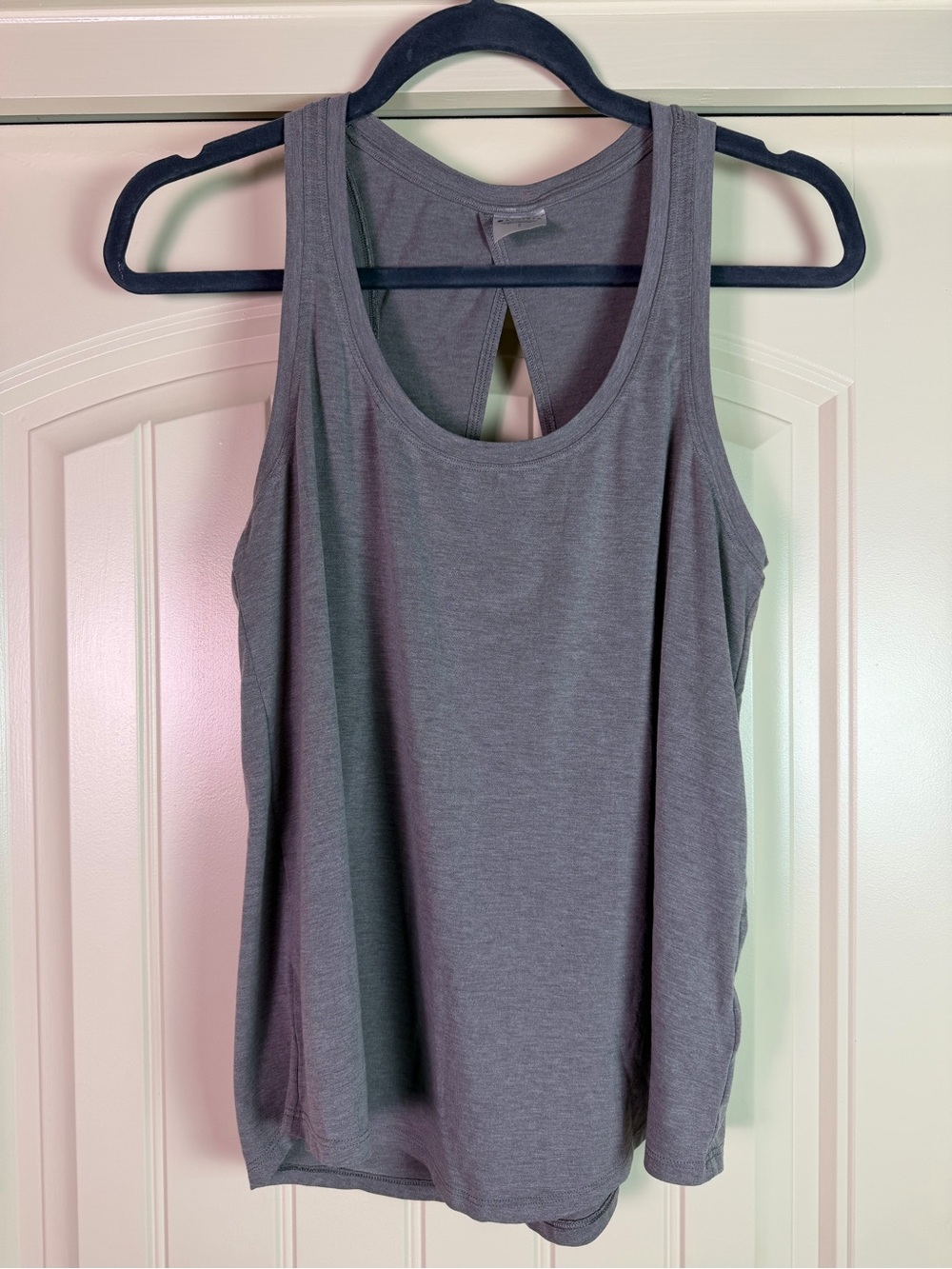 Athleta Gray Scoop-Back Racer Tank